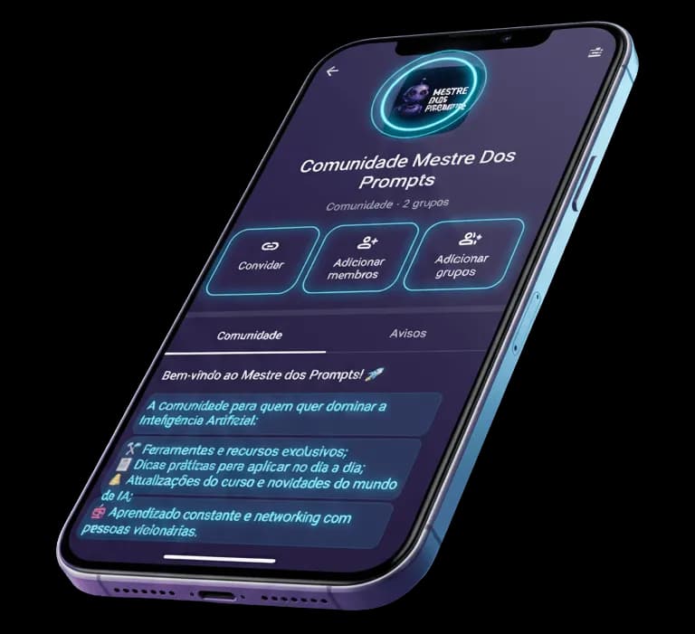 Vista dell’area community VIP sul cellulare