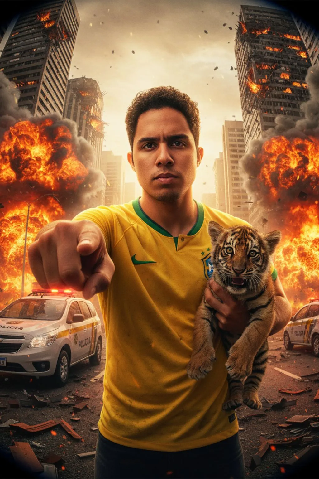 Foto di moda con luci al neon